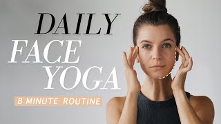 Daily Face Yoga  Face Sculpting Massage for every day  8 Min to Radiant Skin amp Natural Glow [upl. by Aihcila798]