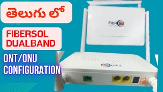 fibersol router configuration telugu [upl. by Winthorpe]