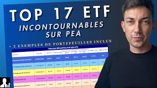 17 ETF INCONTOURNABLES sur PEA  exemples de portefeuilles [upl. by Epoh]