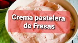 Crema pastelera de FRESA 100 Casera MUY FÁCIL [upl. by Adnuhsat]