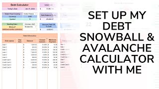 Set Up My Debt Snowball amp Avalanche With Me [upl. by Pike]