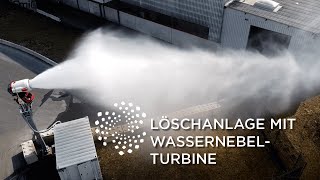 Referenz Ecoplast Recycling Löschanlage mit Wassernebelturbine Sicherer Brandschutz by EmiControls [upl. by Teerprah113]