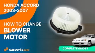 How to replace the Blower Motor 20032007 Honda Accord 💨 [upl. by Aylat578]