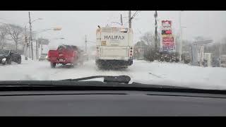 Winter Driving in Halifax Nova Scotia Part 2 February 25 2022 Forecast 1525cm snow [upl. by Luther]