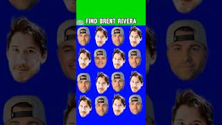 Find The YouTuber’s Hidden Face In The Picture  Brent Rivera Markiplier MrBeast shorts funny [upl. by Nivled]