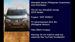 Mitsubishi Strada L200 KL 2015 Model quotHOT WHEELSquot TVC 2015 45s Philippines [upl. by Nodnyl789]