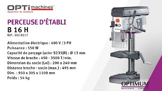 Perceuse détabli  Optimum B 16 H [upl. by Laughlin]