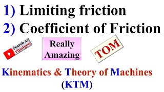 Limiting Friction Coefficient of friction limiting force of friction KTM TOM friction [upl. by Akimet]