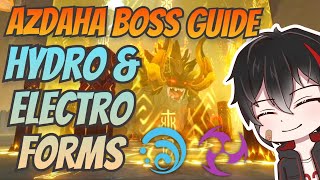 Azhdaha Easy Boss Guide  Hydro amp Electro No Damage Genshin Impact [upl. by Nosmoht]