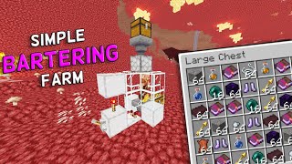 Easy Minecraft Piglin Trading Farm For Beginners 120 Tutorial [upl. by Mikes]