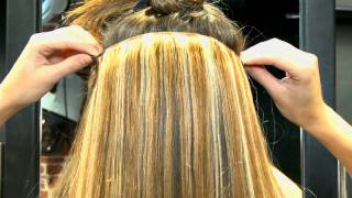 How to apply clip in hair extensions  IampK Quick length Piece HD [upl. by Inram]