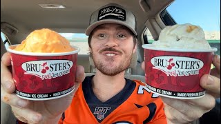 Bruster’s Pumpkin Pie Pumpkin Cheesecake Pecan Butterscotch and Cinnamon Ice Cream Review [upl. by Odnolor]