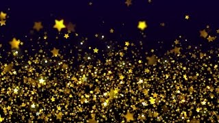 Shimmering Gold Stars  Free Stock Video Background Loop [upl. by Akcirehs]