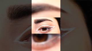 white eyeliner makeup tutorial  eyeliner tutorial for hooded eyes  how to apply white kajal in eye [upl. by Anahs]