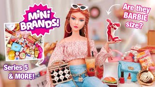 ZURU 5 Surprise Mini Brands Are They Barbie Doll Size  Series 5 Foodie Sneakers Fashion amp More [upl. by Herald286]