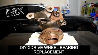 DIY How To Replace A Front Wheel Bearing On An E9x XDrive BMW [upl. by Nnyroc]