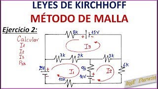 LEY DE KIRCHHOFF MALLAS  EJERCICIO 2 [upl. by Woermer]