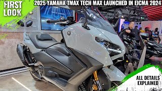 2025 Yamaha TMAX Tech MAX 560 Launched At EICMA 2024  Explained All Spec Features Engine amp More [upl. by Nylirem700]