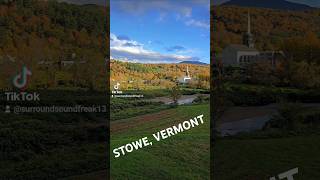 Stowe Vermont as of October 9th A must see fyp Stowe fall fallfoliage vermont fypage [upl. by Mariel]