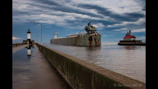 Slow Steam Arrival Limestone In Petroleum Coke out The Defiance Ashtabula arriving Duluth [upl. by Fabyola181]