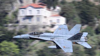 FIGHTER JETS FLYING LOW IN THE GREEK MACH LOOP 4K [upl. by Kahn]