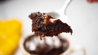 1 Minute Perfect Chocolate Mug Cake in Microwave [upl. by Leona]