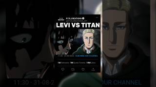 LEVI VS TITANS animeattackontitan youtubeshorts virlalshort trendingshort aot music [upl. by Melak]