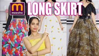 Meesho Skirt Haul 💗  Affordable Long Skirt Collection 😱  Veronica Lifestyle [upl. by Latton]