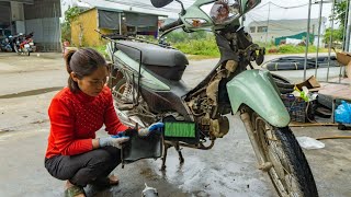 Repair and restore Honda cars that cannot start when flooded Rural girl working as a repairman [upl. by Estele]