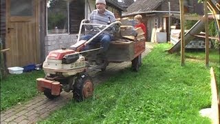 Brennholz fahren mit dem Einachser [upl. by Shelley536]