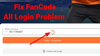 How To Fix FanCode All Login Problem Solve [upl. by Airpal]