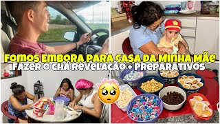 FOMOS EMBORA PARA CASA DA MINHA MÃƒE FAZER O CHÃ REVELAÃ‡ÃƒO PREPARANDO OS DOCES E SALGADOS [upl. by Iarised]