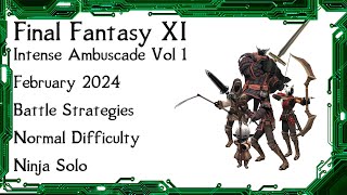 FFXI  Intense Ambuscade Vol One February 2024 Battle Strategies and Normal Solo Battle Example [upl. by Luapleahcim856]