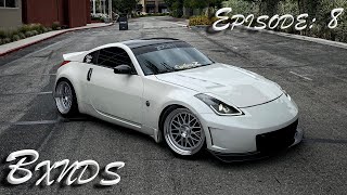 NEW WHEELS ON THE 350z  COMPLETELY NEW LOOK  AODHAN AH02 [upl. by Brandice]