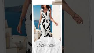 Jumpsuit  Tied Printed Surplice Sleeveless fashion trending summer look 2024 tiktokviral [upl. by Anyaled772]