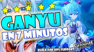 GANYU BUILD GOD EN 7 MINUTOS ❄🥥  Guía build Ganyu  Genshin Impact [upl. by Ahsercul]