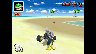 Mario Kart DS  Cheep Cheep Beach 150cc Dry Bones w Banisher [upl. by Zora966]