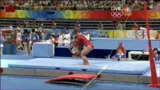 Shawn Johnson  Uneven Bars  2008 Olympics All Around [upl. by Yrkcaz4]