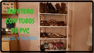 ZAPATERO DIY con TUBOS DE PVC fácil y rápido [upl. by Angid440]