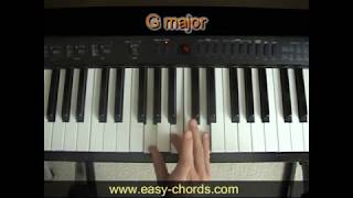 G chord piano  how to play G major chord on the piano or keyboard [upl. by Elbertine]