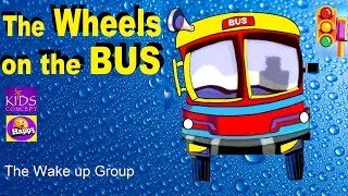 THE WHEELS ON THE BUS  with Lyrics  nursery rhymes [upl. by Strade148]