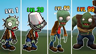 EVOLUTION ALL ZOMBIES PvZ Plants vs Zombies  Garrys Mod [upl. by Kared843]