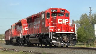 Canadian Pacific SD30CEco 5046 Leading The Dresser Turn [upl. by Nesto]