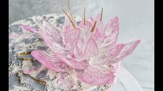 Цветок из изомальта без молдовIsomalt flower without mold [upl. by Anjanette412]