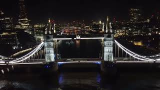 Drone through tower bridge London [upl. by Atronna]