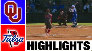 1 Oklahoma vs Tulsa Highlights  NCAA Softball Highlights  2023 College Softball [upl. by Breen]