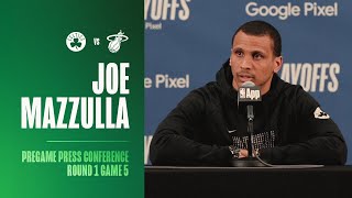 Joe Mazzulla Pregame Press Conference  Round 1 Game 5 vs Miami Heat [upl. by Joshuah166]