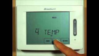 Braeburn Touchscreen Thermostat  User Settings [upl. by Calvert536]