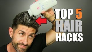 TOP 5 Hair Hacks EVERY GUY SHOULD TRY [upl. by Alberic825]