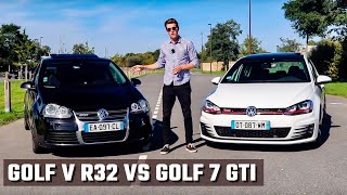 LE MYTHE AFFRONTE LA LÉGENDE  GOLF R32 vs GOLF GTI [upl. by Inram595]